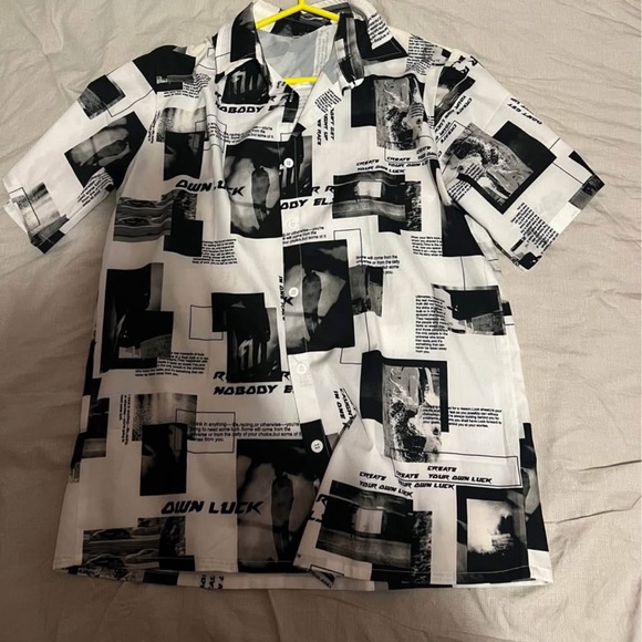 Graphic Print Short Sleeve Shirt Street style - Picture 2 of 2